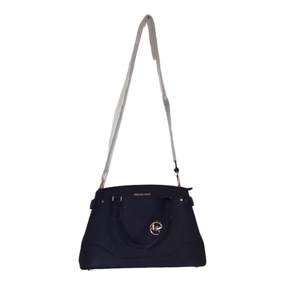 MICHAEL KORS LYNN MK Signature LG EW Satchel Bag Black 38S1CNKS7L See Condition - Picture 7 of 12